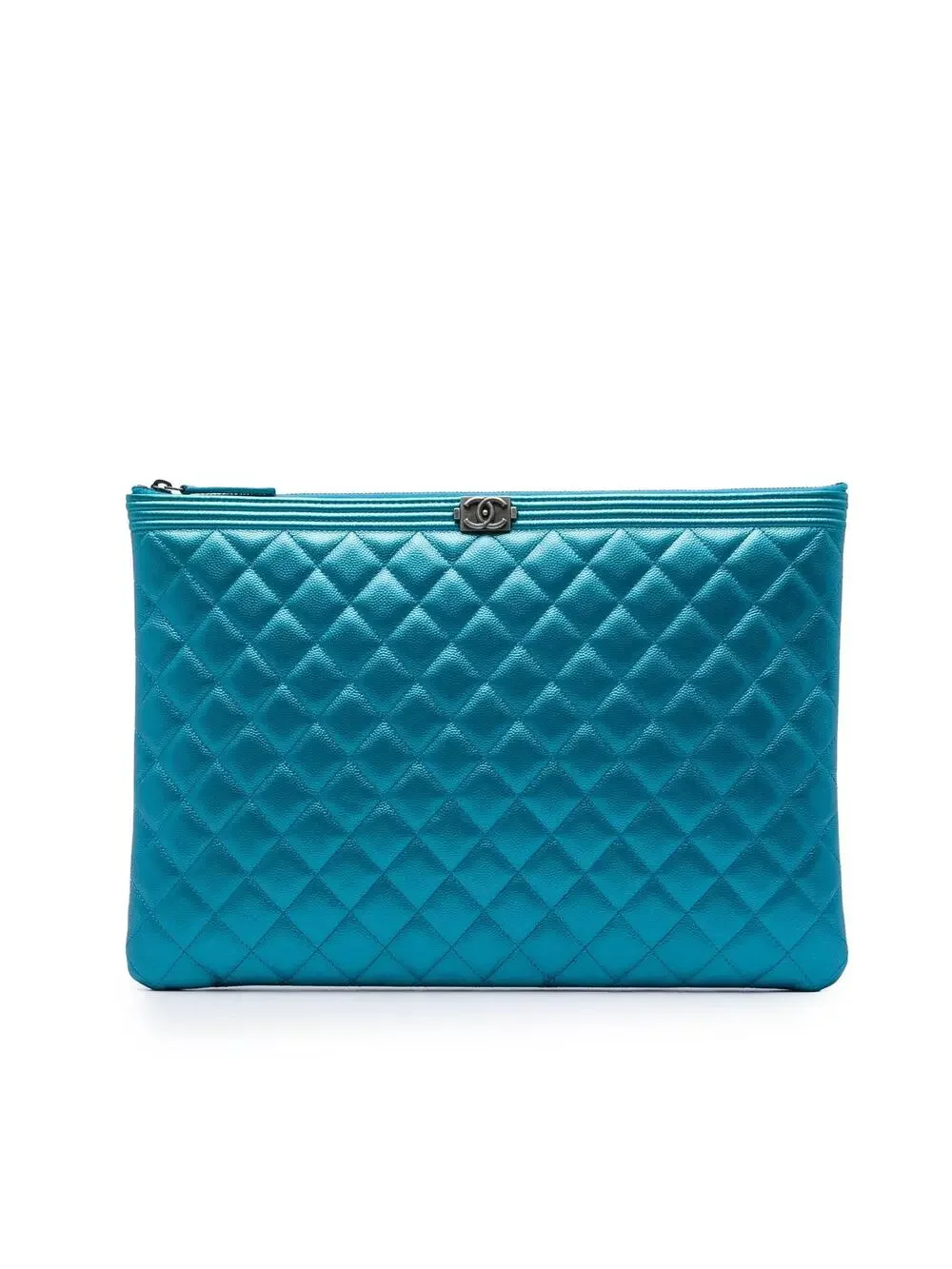 Chanel Large Quilted Metallic Caviar #320681C10B